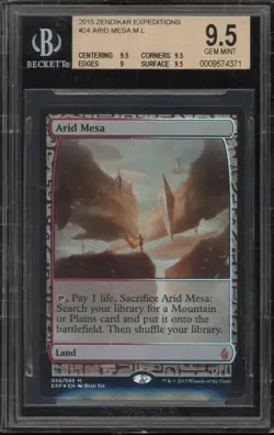 Magic the Gathering MTG Arid Mesa Zendikar Expeditions Foil #24 BGS 9.5 - Image 1