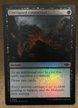 Foil* Corrupted Conviction - Outlaws of Thunder Junction - NM MTG - Image 1