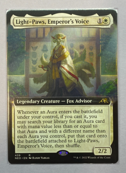 MTG - Kamigawa: Neon Dynasty - Light-Paws, Emperor's Voice - Extended Art - NM - Image 1