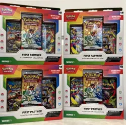 Pokemon TCG First Partner Illustration Collection Series 1 New Sealed Lot Of 4 - Image 1