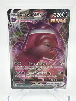 Pokemon Gengar VMAX 157/264 Fusion Strike Ultra Rare Full Art Holo 320 HP Card - Image 1