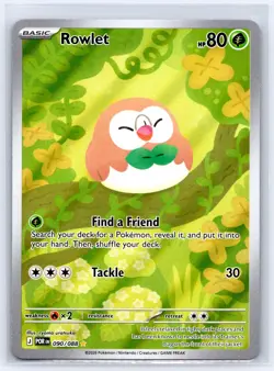Pokemon TCG Perfect Order Illustration Rare IR Rowlet 090/088 NM - Image 1