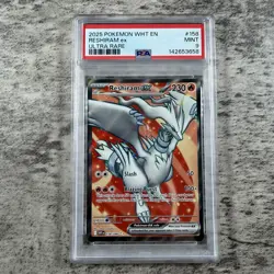 RESHIRAM EX White Flare #158 PSA 9 • 2025 Ultra Rare Pokemon - Image 1