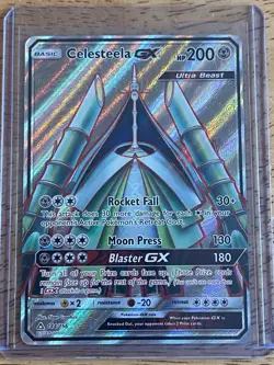 Pokemon Celesteela GX SM-Ultra Prism Ultra Rare 144/156 HP200 Full Art Holo - Image 1