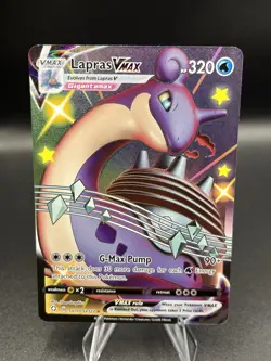 Pokemon TCG Lapras VMAX Holo Rare Card Shining Fates SV111/SV122 - Image 1
