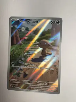 Pokemon Paldean Wooper 102/094 Me02: Phantasmal Flames Holo Rare NM - Image 1