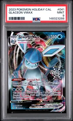 PSA 9 GLACEON 041/203 FULL ART HOLIDAY CALENDAR POKEMON 😍 - Image 1