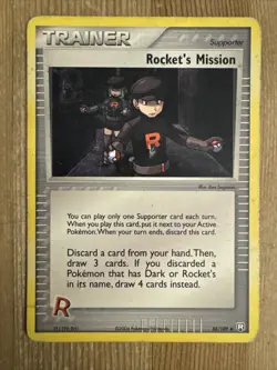 Rocket's Mission 88/109 2004 EX Team Rocket Returns Pokemon Card Trainer - DMG - Image 1