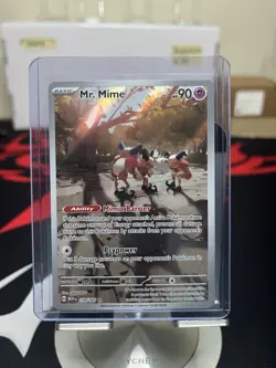 Pokemon TCG Mr. Mime Scarlet & Violet Holo Illustration Card 179/165 - Image 1