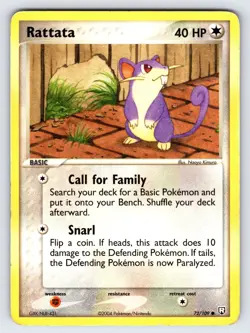 Rattata 72/109 2004 EX Team Rocket Returns Pokemon Card TCG Nintendo Common - Mp - Image 1