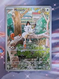 Meowth Illustration Rare 106/094 Phantasmal Flames Pokemon Card Mint - Image 1