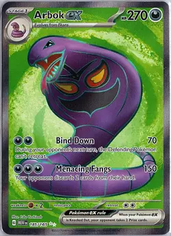Arbok ex Ultra Rare SV: Scarlet & Violet 151 185/165 NM Japanese pokemon - Image 1