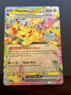 Pikachu ex 057/217 ME: Ascended Heroes Double Rare Holofoil NM Pokemon - Image 1