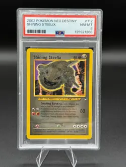[PSA 8] Pokemon Shining Steelix Neo Destiny #112 Unlimited Holo Rare NM-Mint - Image 1