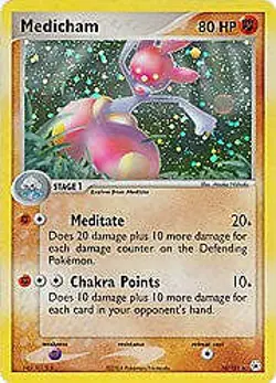 Pokemon EX Hidden Legends 10/101 Medicham (Holofoil) Card - Image 1