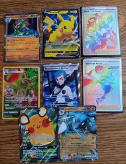 Lot of 65 Pokemon Cards Holos and reverse - Image 1