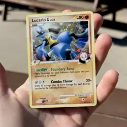 Pokemon TCG Lucario GL Holo Rare 8/111 Rising Rivals Reverse Holo Foil LP/NM - Image 3