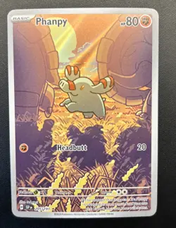 Pokemon - 205/191 Phanpy SV08 Surging Sparks Illustration Rare Holo NM TCG - Image 1
