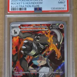 Pokemon TCG Team Rocket's Houndoom Destined Rivals Illustration Rare PSA 9 Holo - Image 1