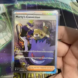 Pokemon TCG Trainer Morty's Conviction SIR 211/162 Temporal Forces Near Mint - Image 1