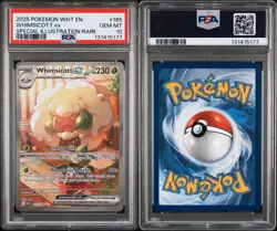 2025 POKEMON WHT EN-WHITE FLARE SPECIAL ILLUSTRATION RARE WHIMSICOTT EX PSA 10 - Image 3