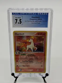 CGC 7.5 2004 POKEMON RAPIDASH 13/122 REVERSE HOLO EX FIRE RED - Image 1