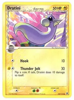Pokemon EX Delta Species 65/113 Dratini Card - Image 1