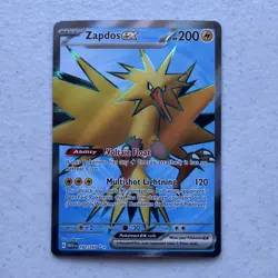 Zapdos ex 192/165 Full Art Holo Pokemon Card Scarlet & Violet 151 NM - Image 1
