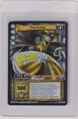 Bandai One Piece CCG Card Don Krieg Silver Rare Black Letters The Quest Begins - Image 1