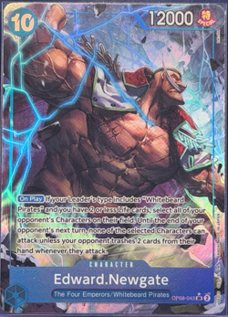 Edward Newgate OP08-043 SR Parallel Alt Art Two Legends One Piece TCG NM - Image 1