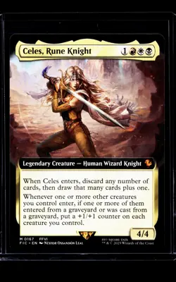 MTG Magic the Gathering Final Fantasy Commander Extended Art Celes Rune Knight - Image 1