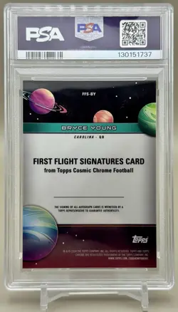 Bryce Young 2024 Topps Cosmic Chrome 56/75 First Flight Auto Panthers #FFS-BY - Image 2