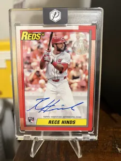 2025 Topps Series 1 - 1990 Topps Baseball Autographs Rece Hinds (AU, RC) - Image 1