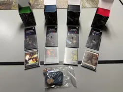 MTG Warhammer 40k Commander Deck Set of 4 single sleeved with Accessories - Image 1