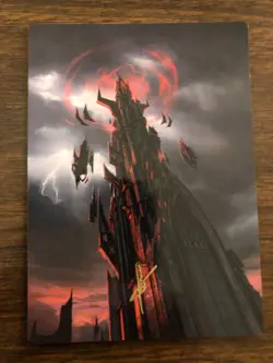 MTG Lord Of The Rings Gold Stamped Art Series Barad-dur - Image 1