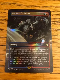 Magic MTG Fell Beast's Shriek 508 FOIL Borderless Lord of the Rings NM+ - Image 1