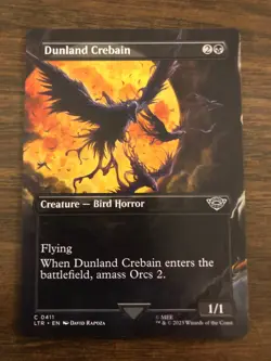 Dunland Crebain (Borderless) - 0411 - MTG The Lord of the Rings - NM - Near Mint - Image 1
