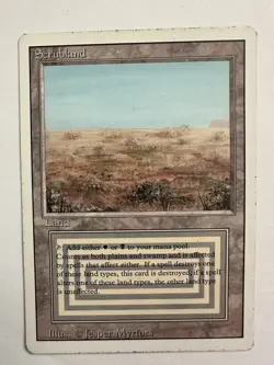 MTG Scrubland Revised Edition Dual Land LP-NM Condition - Image 1
