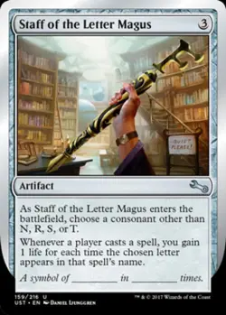 Staff of the Letter Magus - Near Mint MTG Unstable - Image 1