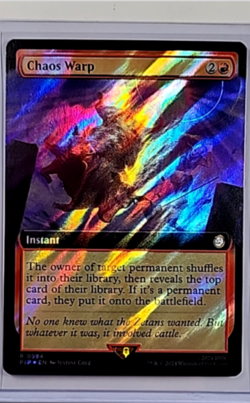 2024 MTG Magic the Gathering PIP Fallout Extended Art Surge Foil #994 Chaos Warp - Image 1