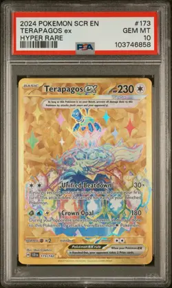 Pokemon Card - Terapagos ex - 173/142 - Stellar Crown Hyper Rare - PSA 10 - Image 1