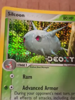 Pokemon Silcoon 46/107 Deoxys Reverse Holo Rare LP See Pictures - Image 2