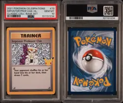 2021 POKEMON CELEBRATIONS CLASSIC COLLECTION IMPOSTER PROFESSOR OAK-HOLO PSA 10 - Image 4