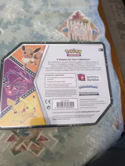 POKEMON V POWERS TIN F- PIKACHU V - Sun Moon Fates Collide SEALED Rebel Clash - Image 3