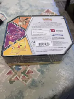 POKEMON V POWERS TIN F- PIKACHU V - Sun Moon Fates Collide SEALED Rebel Clash - Image 4