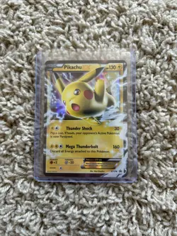 Pokemon TCG Card Pikachu EX XY174 Holo Promo - Image 1