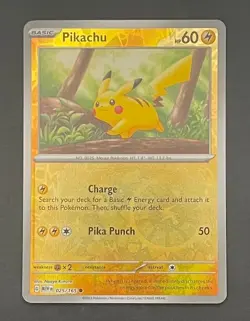 Pokemon Card Pikachu 025/165 Reverse Cosmos Holo - Near Mint - Image 1
