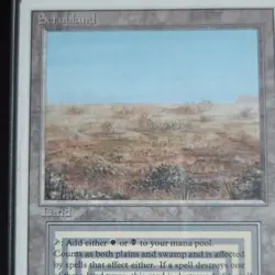 Scrubland Revised Edition Rare Land Regular Magic: The Gathering Wizards Card - Image 1