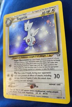 Togetic 16/111 Neo Genesis Holo Rare - Pokemon Card LP+ /NM VINTAGE - Image 2