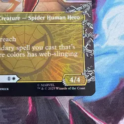 MTG Peter Parker Amazing Spider-Man 0208 Web Borderless Art Foil Card Magic - Image 4